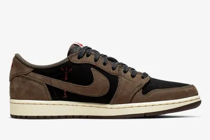 ナイキ NIKE × トラヴィス スコット Men Brown Travis Scott x Air Jordan 1 Low Reverse