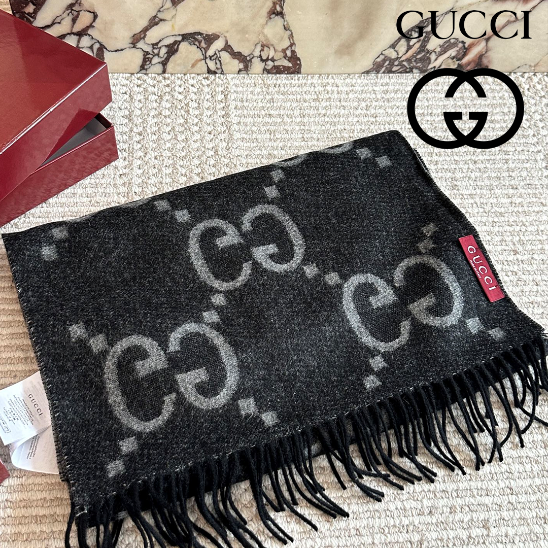 GUCCI マフラー 387574 4G200 ウール ストール