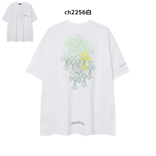 【2026新登場】クロムハーツChrome Hearts プリント刺繍Tシャツ特集 夏服 人気 男女兼用 綿100%