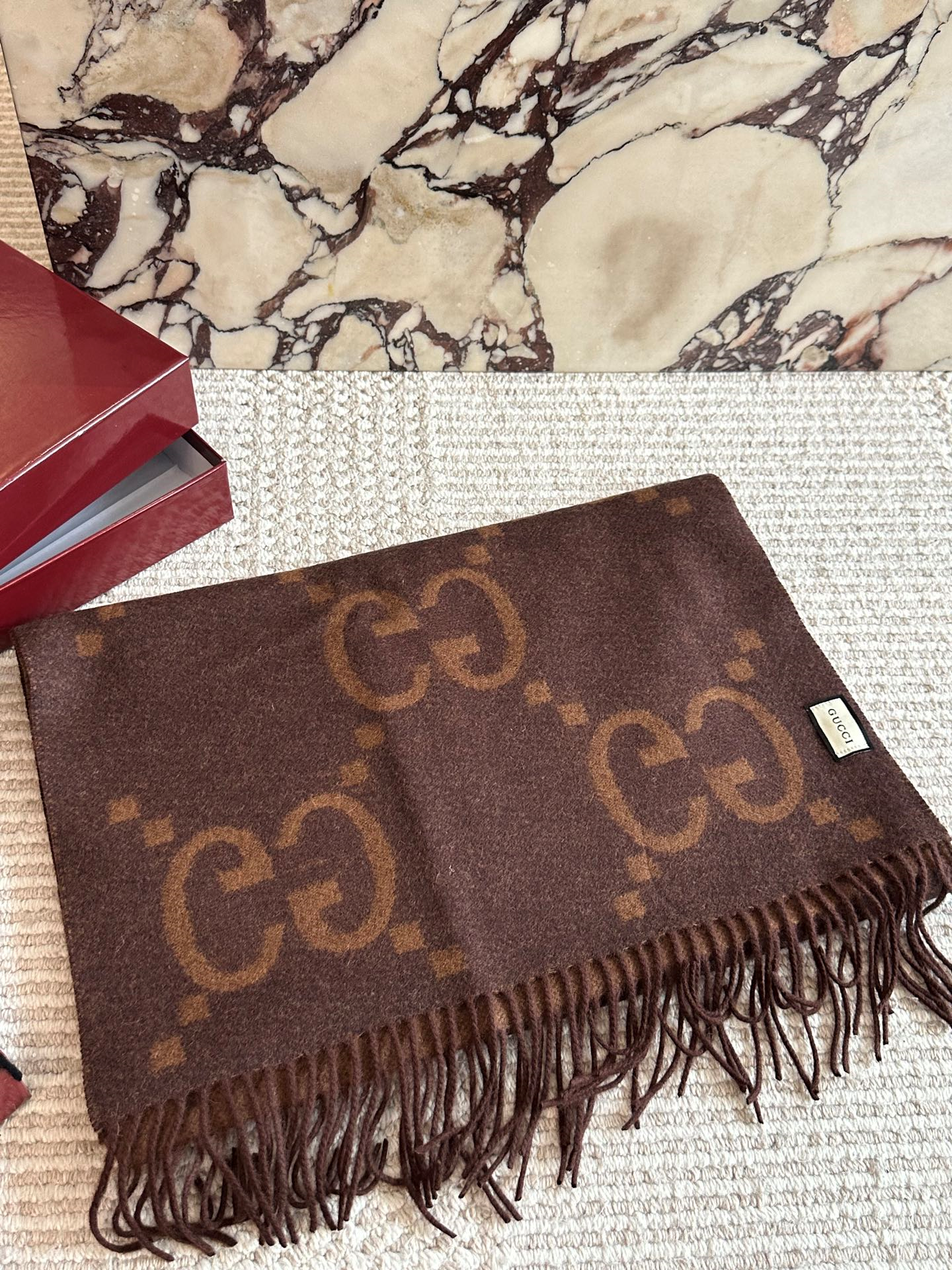 GUCCI マフラー 387574 4G200 ウール ストール