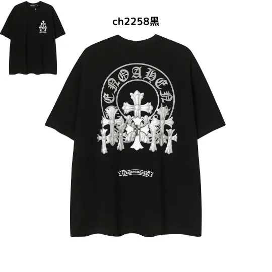 【2026新登場】クロムハーツChrome Hearts プリント刺繍Tシャツ特集 夏服 人気 男女兼用 綿100%