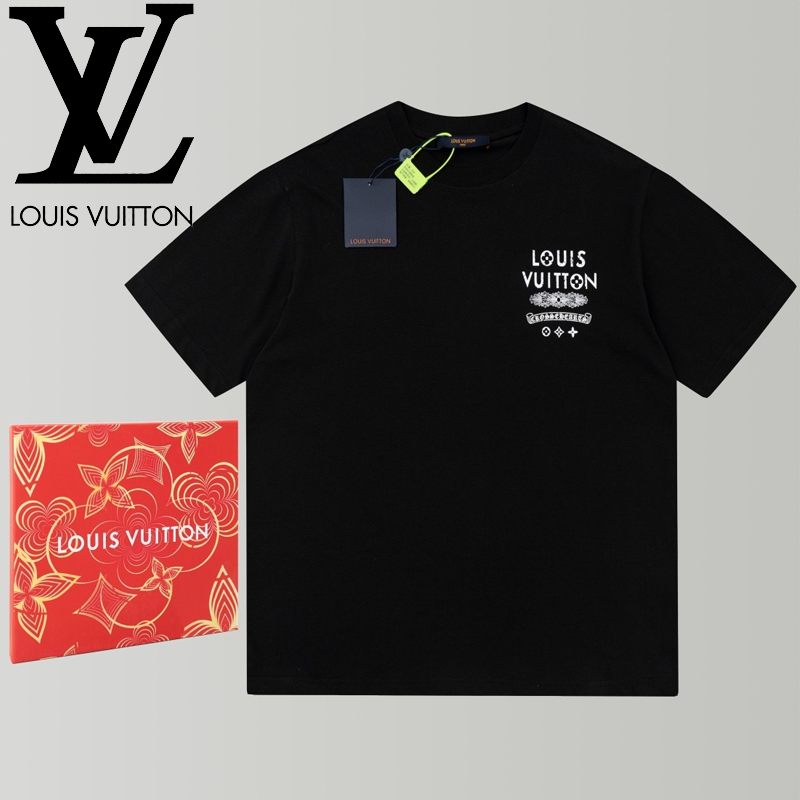 LOUIS VUITTON x Chrome Hearts コラボレーション、26SS 限定版ロゴプリントTシャツ