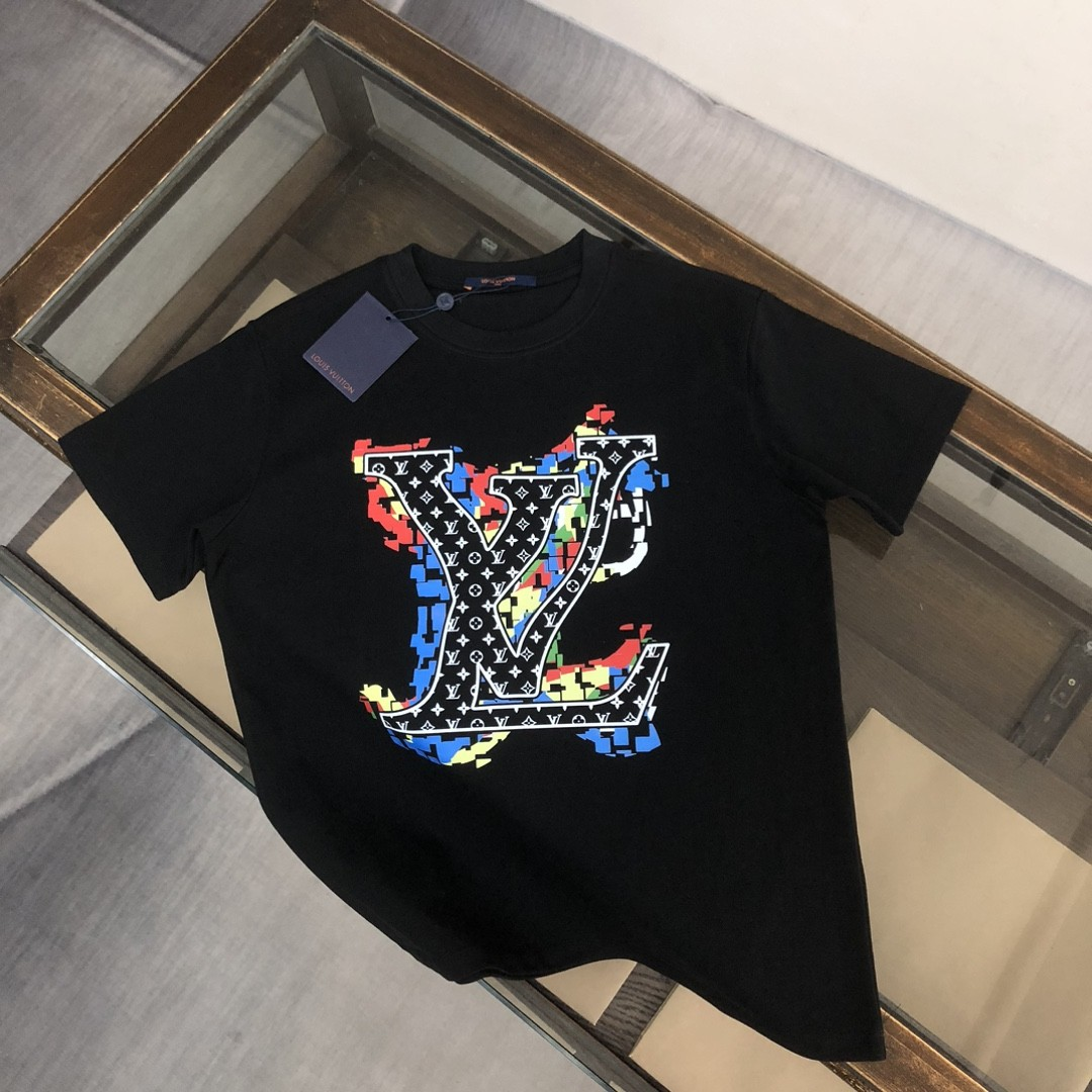 ルイ・ヴィトン 2026年春夏 カップルズ 半袖Tシャツ（ブラック/ホワイト）