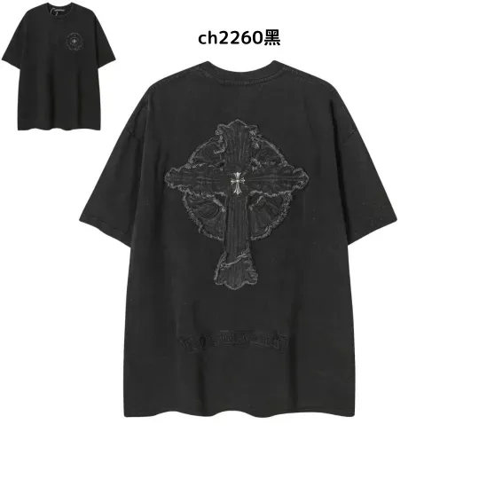 【2026新登場】クロムハーツChrome Hearts プリント刺繍Tシャツ特集 夏服 人気 男女兼用　綿100%