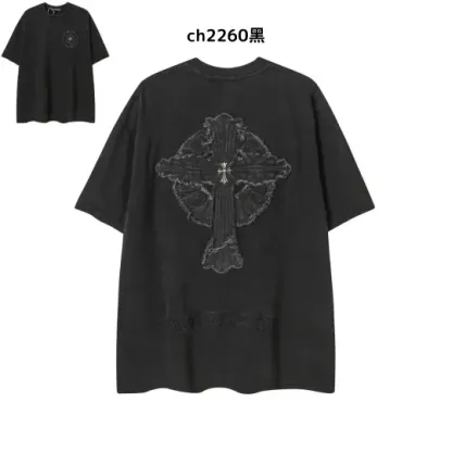 【2026新登場】クロムハーツChrome Hearts プリント刺繍Tシャツ特集 夏服 人気 男女兼用　綿100%