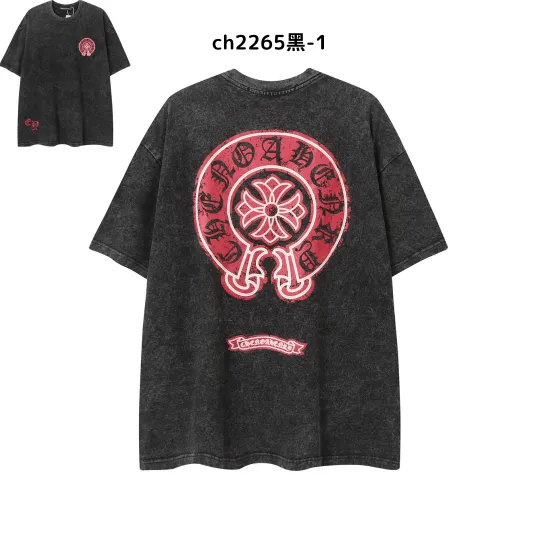 【2026新登場】クロムハーツChrome Hearts プリント刺繍Tシャツ特集 夏服 人気 男女兼用 綿100%