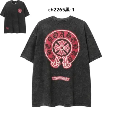 【2026新登場】クロムハーツChrome Hearts プリント刺繍Tシャツ特集 夏服 人気 男女兼用　綿100%