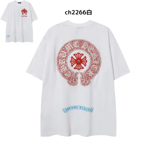 【2026新登場】クロムハーツChrome Hearts プリント刺繍Tシャツ特集 夏服 人気 男女兼用　綿100%
