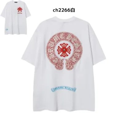 【2026新登場】クロムハーツChrome Hearts プリント刺繍Tシャツ特集 夏服 人気 男女兼用　綿100%