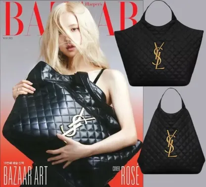 【SAINT LAURENT】ラムスキン ICAREマキシ ショッピングバッグ