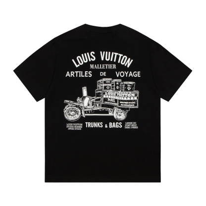 ルイ・ヴィトン オールドカーロゴ 半袖Tシャツ ブラック