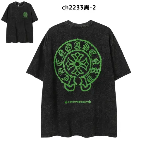 【2026新登場】クロムハーツChrome Hearts プリント刺繍Tシャツ特集 夏服 人気 男女兼用　綿100%