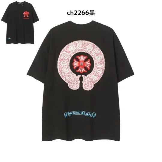 【2026新登場】クロムハーツChrome Hearts プリント刺繍Tシャツ特集 夏服 人気 男女兼用　綿100%