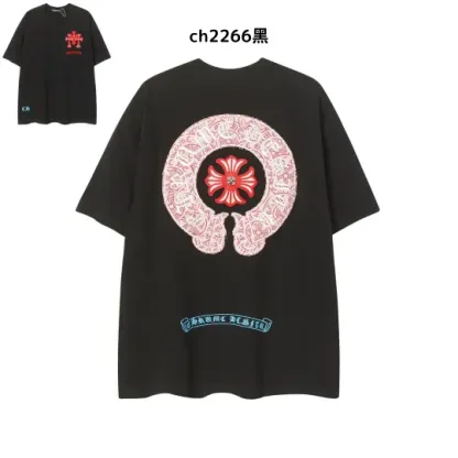 【2026新登場】クロムハーツChrome Hearts プリント刺繍Tシャツ特集 夏服 人気 男女兼用　綿100%