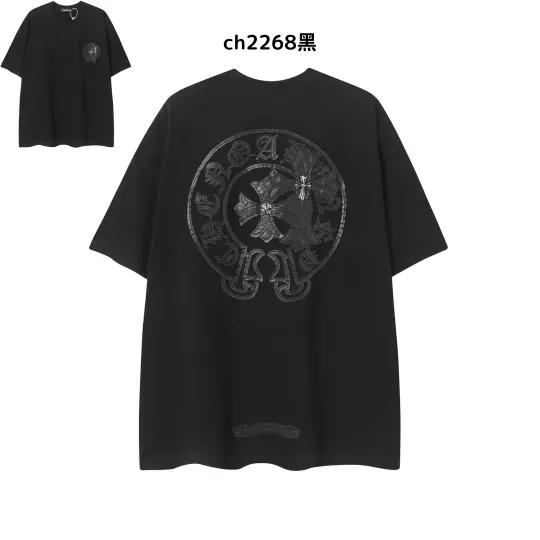 【2026新登場】クロムハーツChrome Hearts プリント刺繍Tシャツ特集 夏服 人気 男女兼用　綿100%