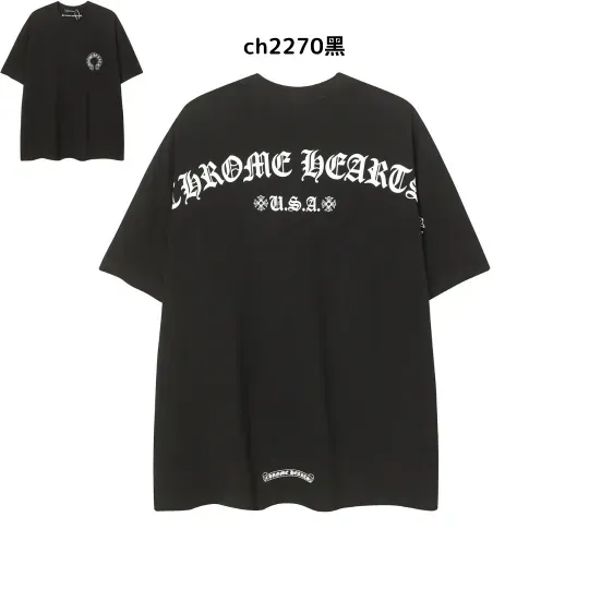 【2026新登場】クロムハーツChrome Hearts プリント刺繍Tシャツ特集 夏服 人気 男女兼用　綿100%