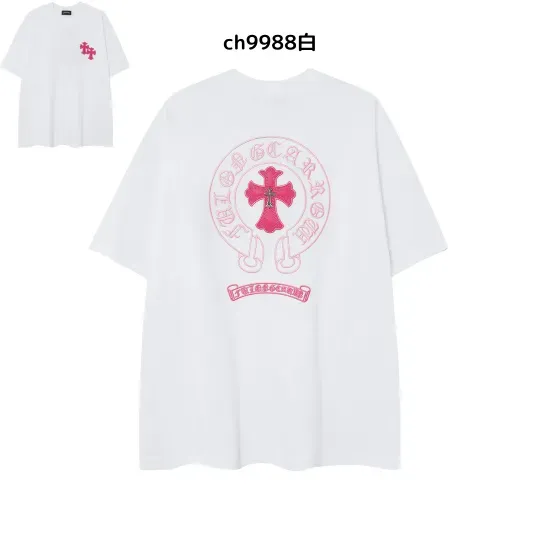 【2026新登場】クロムハーツChrome Hearts プリント刺繍Tシャツ特集 夏服 人気 男女兼用　綿100%