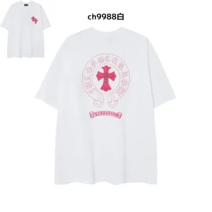 【2026新登場】クロムハーツChrome Hearts プリント刺繍Tシャツ特集 夏服 人気 男女兼用　綿100%