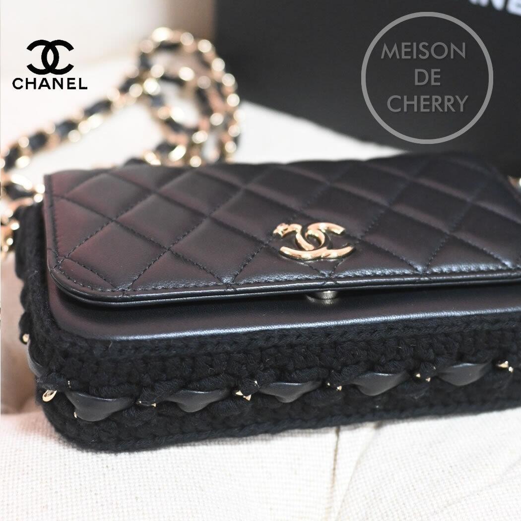 希少♡CHANEL フォンショルダー♡ブラック♡ラム