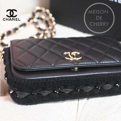 希少♡CHANEL フォンショルダー♡ブラック♡ラム