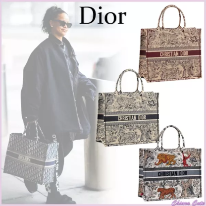 【Dior】ディオールロゴ アニマル 刺繍 バッグ トート 選べる2色