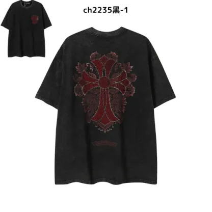 【2026新登場】クロムハーツChrome Hearts プリント刺繍Tシャツ特集 夏服 人気 男女兼用　綿100%