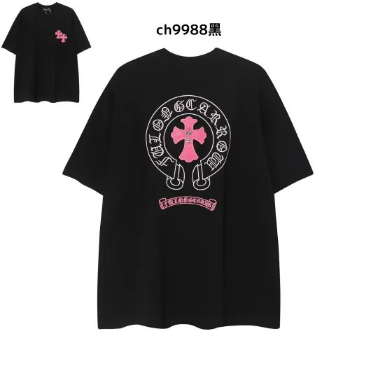 【2026新登場】クロムハーツChrome Hearts プリント刺繍Tシャツ特集 夏服 人気 男女兼用 綿100%