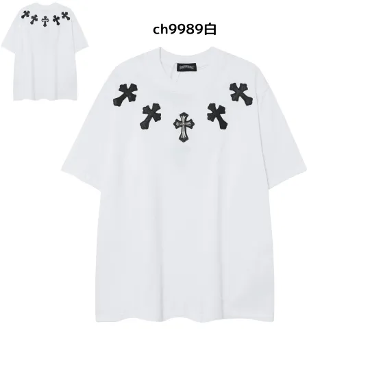 【2026新登場】クロムハーツChrome Hearts プリント刺繍Tシャツ特集 夏服 人気 男女兼用 綿100%