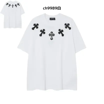 【2026新登場】クロムハーツChrome Hearts プリント刺繍Tシャツ特集 夏服 人気 男女兼用　綿100%