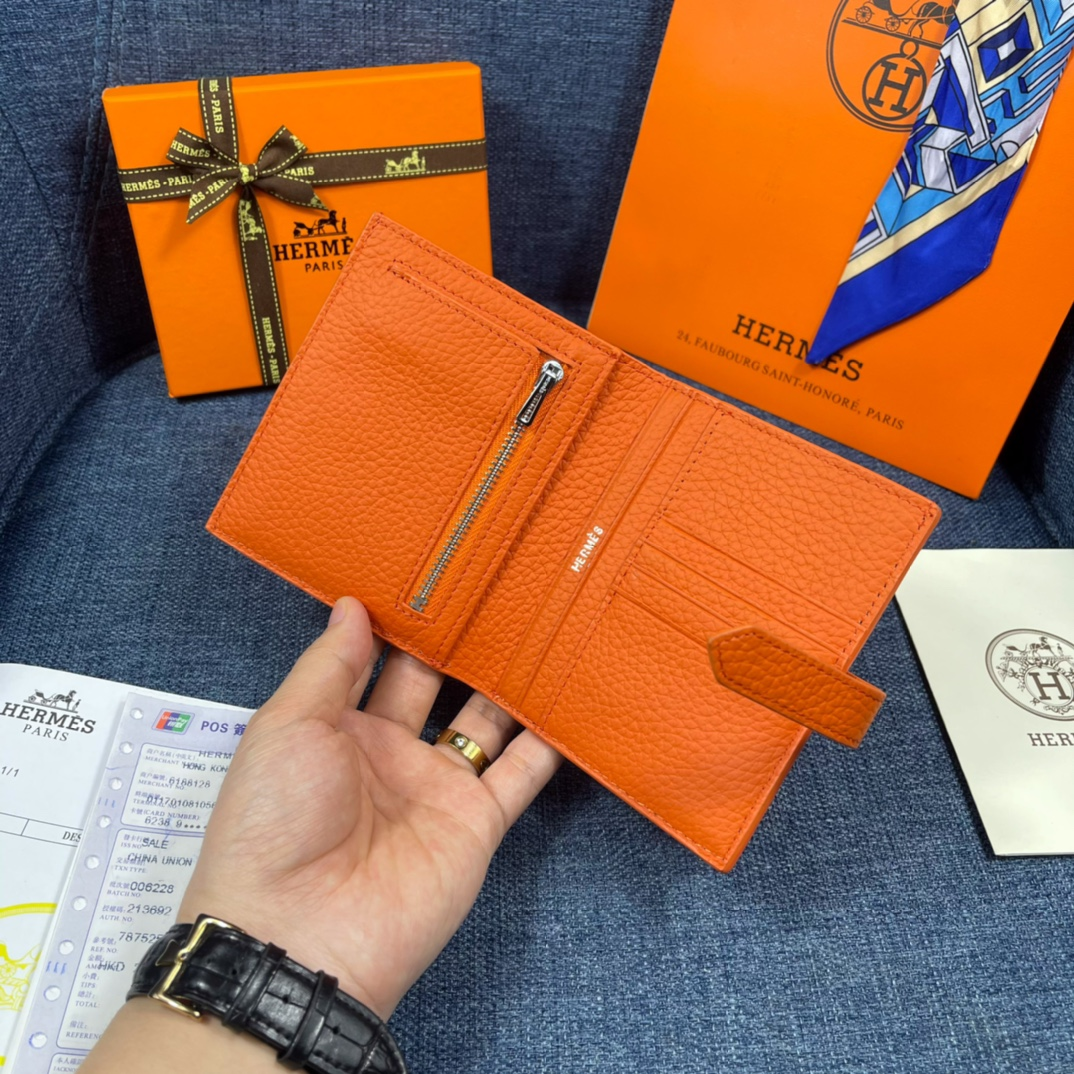 Hermes・レザー コンチネンタルウォレット 財布 折財布