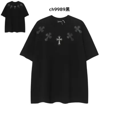 【2026新登場】クロムハーツChrome Hearts プリント刺繍Tシャツ特集 夏服 人気 男女兼用　綿100%