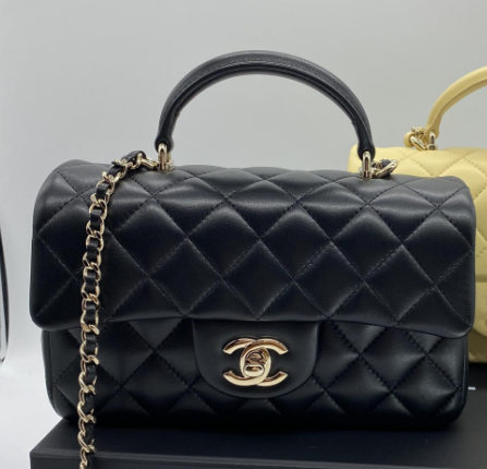 国内配送 新作 CHANEL トップハンドル ミニフラップバッグ