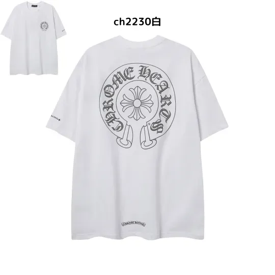【2026新登場】クロムハーツChrome Hearts プリント刺繍Tシャツ特集 夏服 人気 男女兼用　綿100%