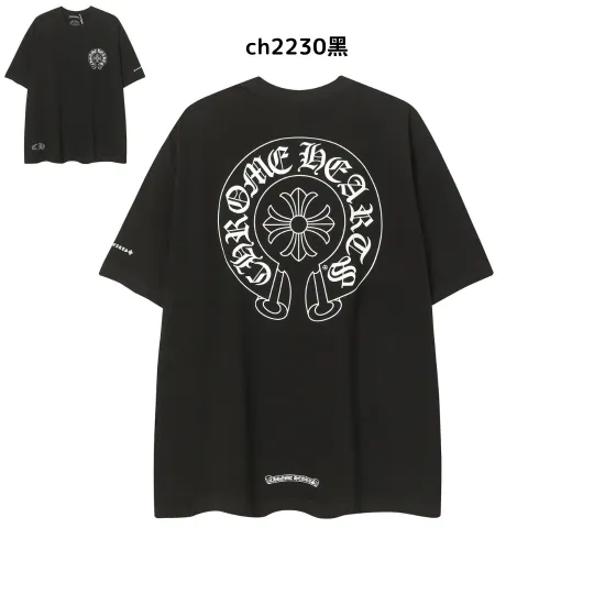 【2026新登場】クロムハーツChrome Hearts プリント刺繍Tシャツ特集 夏服 人気 男女兼用　綿100%