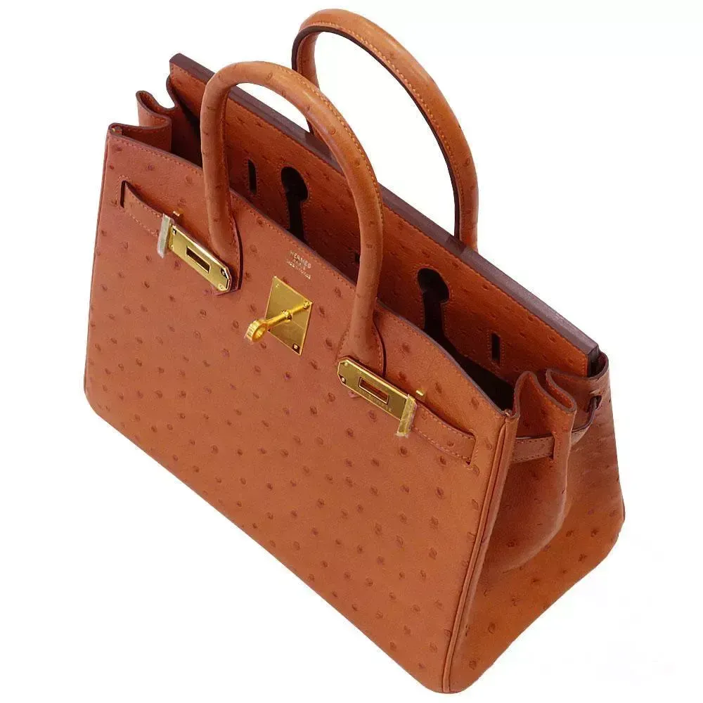 【HERMES】エルメス バーキン 30cm オーストリッチ ゴールド金具