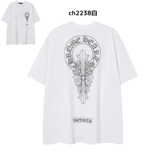 【2026新登場】クロムハーツChrome Hearts プリント刺繍Tシャツ特集 夏服 人気 男女兼用 綿100%