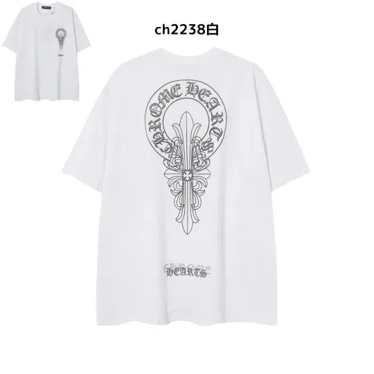 【2026新登場】クロムハーツChrome Hearts プリント刺繍Tシャツ特集 夏服 人気 男女兼用　綿100%