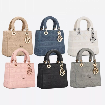 【Dior】“LADY D-LITE” “カナージュ” ミディアムバッグ 5色