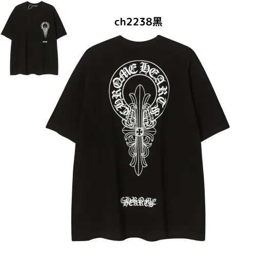 【2026新登場】クロムハーツChrome Hearts プリント刺繍Tシャツ特集 夏服 人気 男女兼用　綿100%