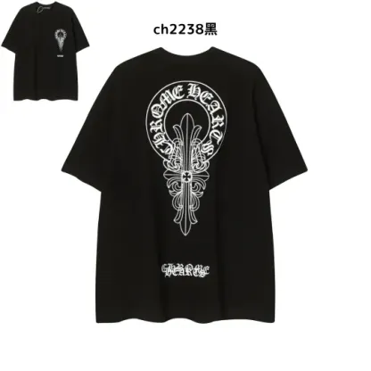 【2026新登場】クロムハーツChrome Hearts プリント刺繍Tシャツ特集 夏服 人気 男女兼用　綿100%