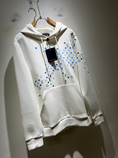 LOUIS VUITTON バックロゴ ユニセックス ロングスリーブ フーディー
