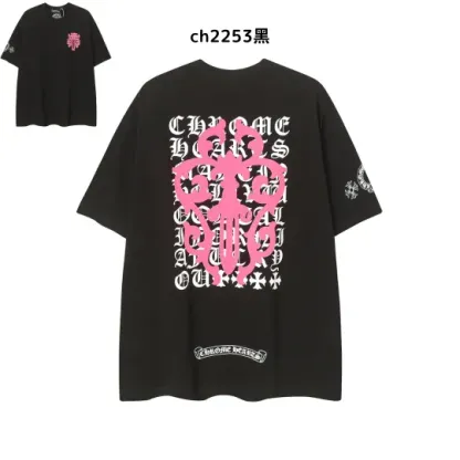 【2026新登場】クロムハーツChrome Hearts プリント刺繍Tシャツ特集 夏服 人気 男女兼用　綿100%