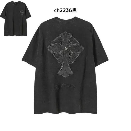 【2026新登場】クロムハーツChrome Hearts プリント刺繍Tシャツ特集 夏服 人気 男女兼用　綿100%