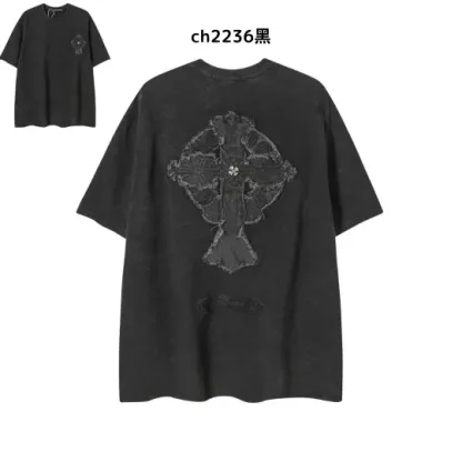 【2026新登場】クロムハーツChrome Hearts プリント刺繍Tシャツ特集 夏服 人気 男女兼用　綿100%