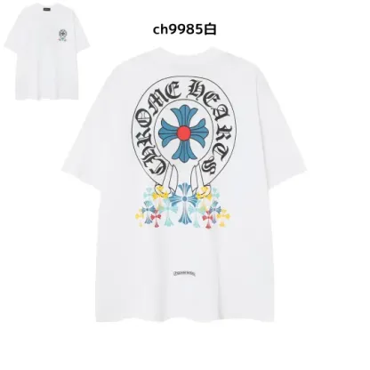 【2026新登場】クロムハーツChrome Hearts プリント刺繍Tシャツ特集 夏服 人気 男女兼用　綿100%