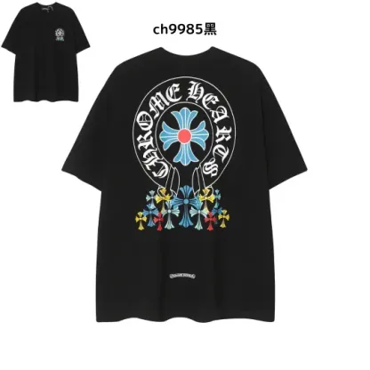 【2026新登場】クロムハーツChrome Hearts プリント刺繍Tシャツ特集 夏服 人気 男女兼用　綿100%
