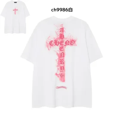 【2026新登場】クロムハーツChrome Hearts プリント刺繍Tシャツ特集 夏服 人気 男女兼用　綿100%