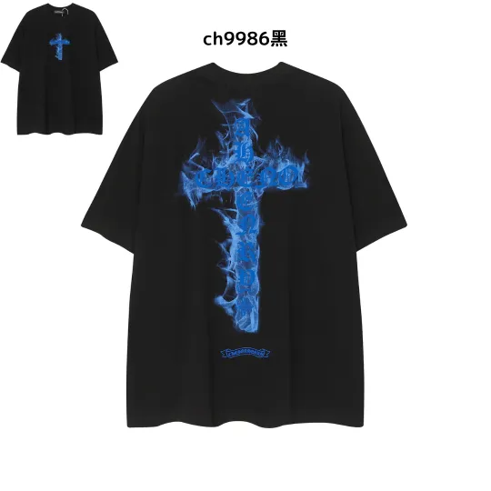 【2026新登場】クロムハーツChrome Hearts プリント刺繍Tシャツ特集 夏服 人気 男女兼用 綿100%