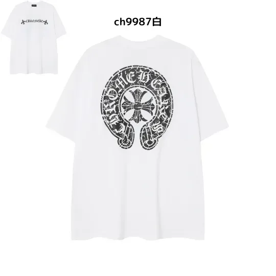 【2026新登場】クロムハーツChrome Hearts プリント刺繍Tシャツ特集 夏服 人気 男女兼用　綿100%