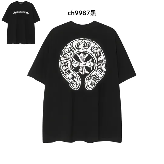 【2026新登場】クロムハーツChrome Hearts プリント刺繍Tシャツ特集 夏服 人気 男女兼用　綿100%